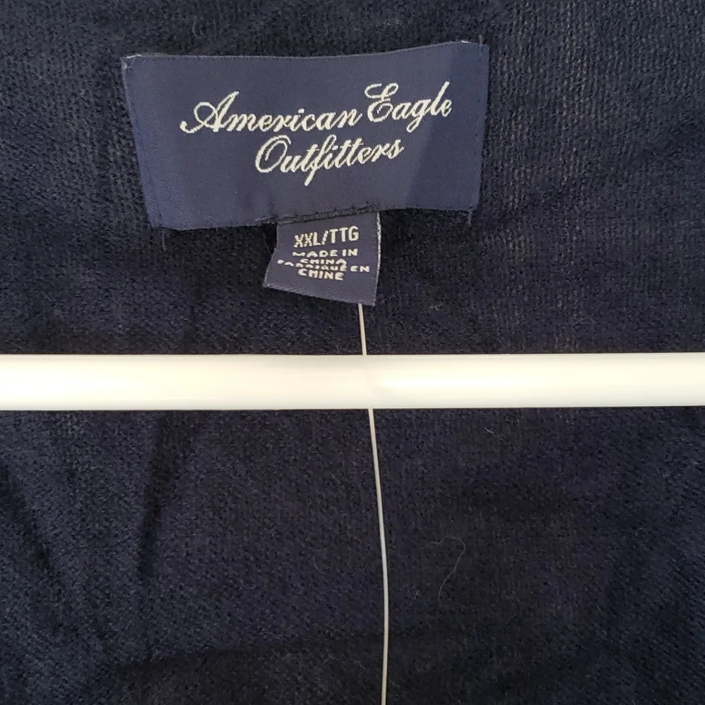 AE Cardigan XXL Navy 3/4 sleeves - Picture 2 of 4